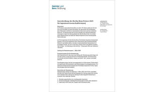 Nominierungsbedingungen (Titelseite)