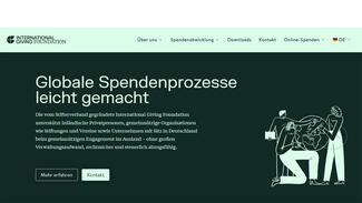 Website der DSZ – International Giving Foundation (Screenshot)